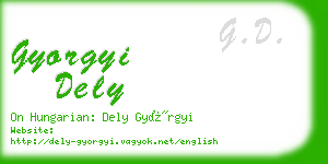 gyorgyi dely business card